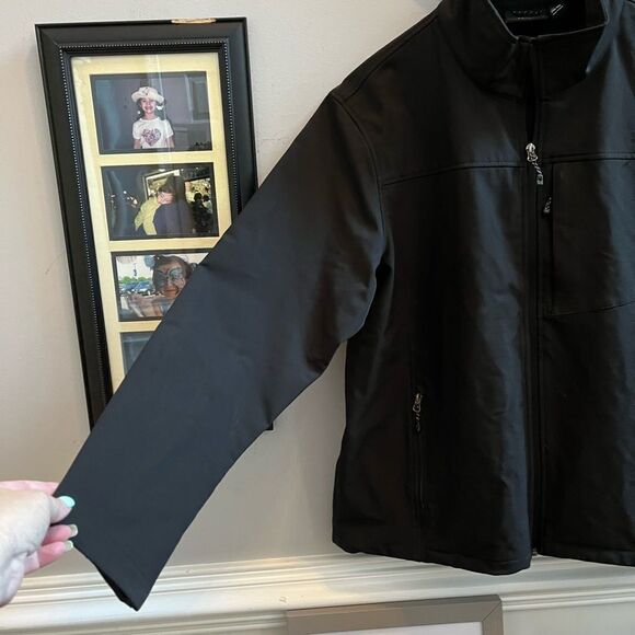 Swiss Tech Black Zip Up Jacket sz XL 46/48 EUC - Picture 3 of 9